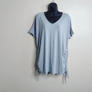 Zenana V-Neck Side Tie Top | Casual Flowy Tee | S–2X